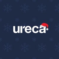 Logo of Ureca with a Santa hat on the “a”