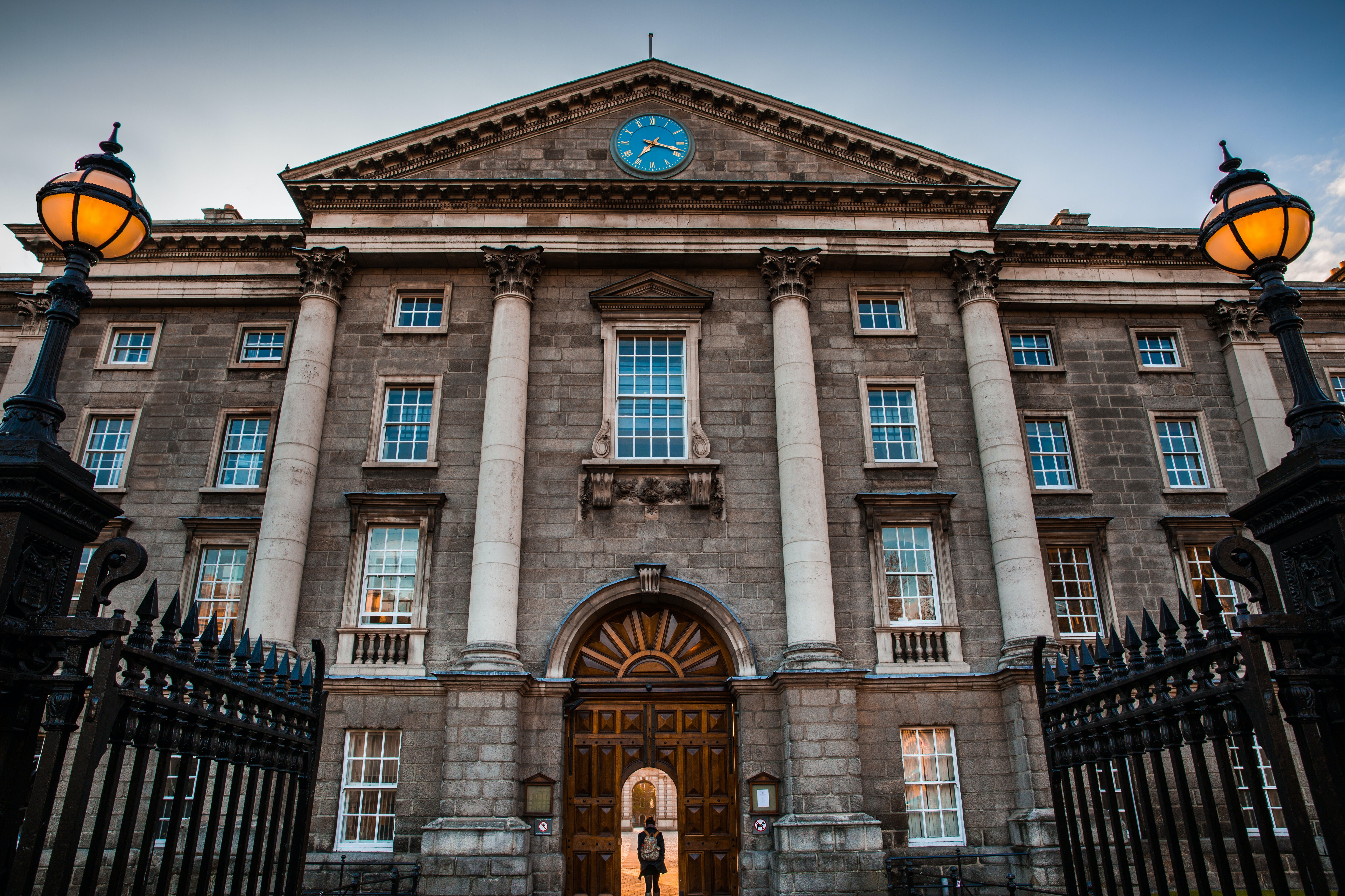 The entrance to Trinity College Dublin