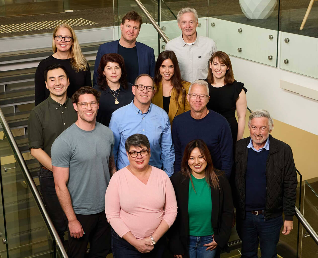 The Main Sequence Ventures team standing on a staircase