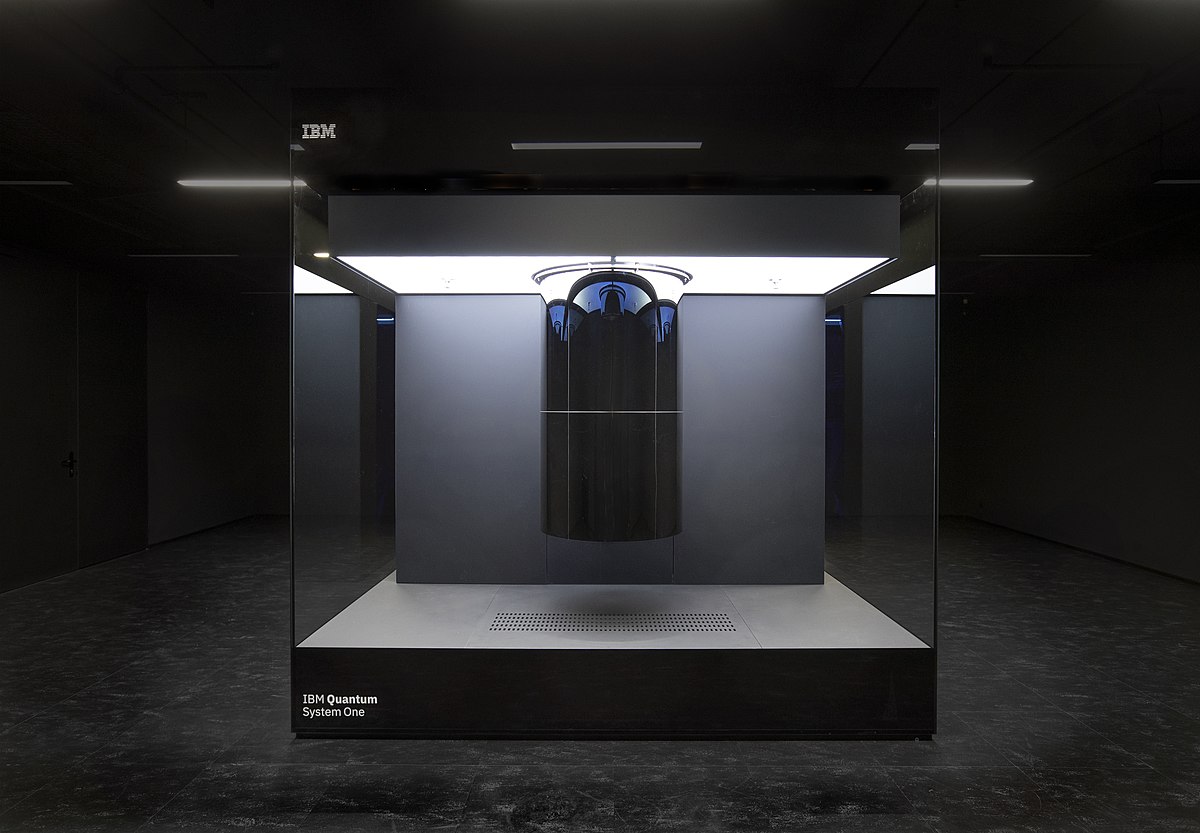 The IBM Quantum System One in a dark room