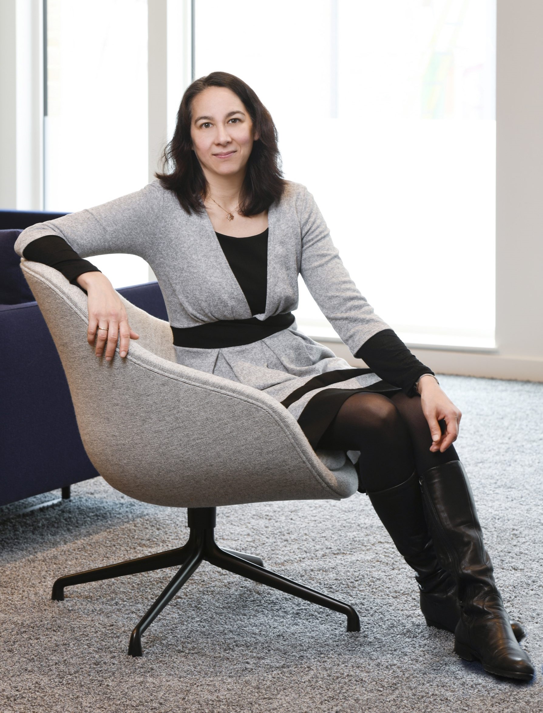 Anne Horgan of Cambridge Innovation Capital, sitting in a chair 