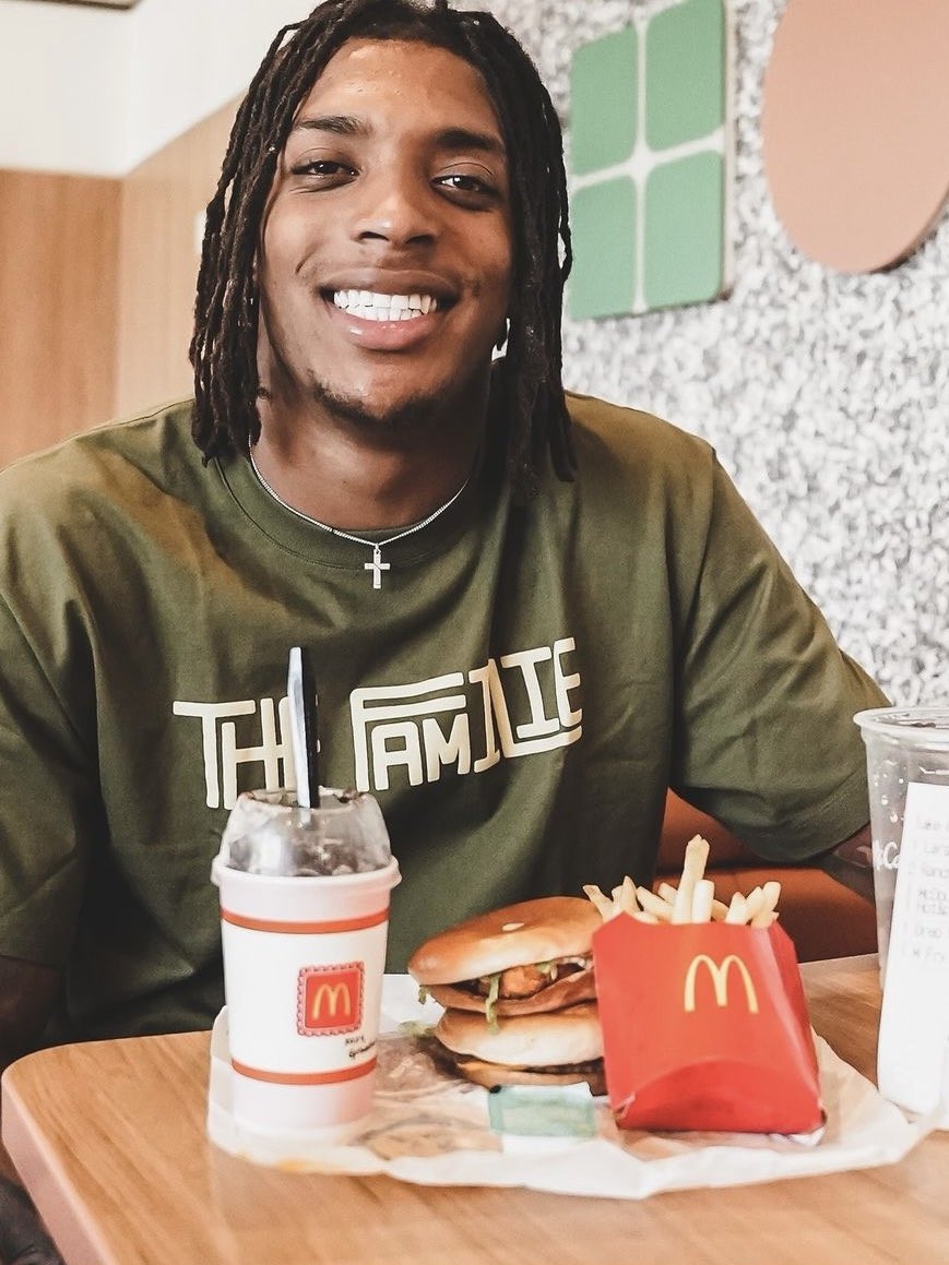 College athlete Ollie Gordon promoting McDonalds
