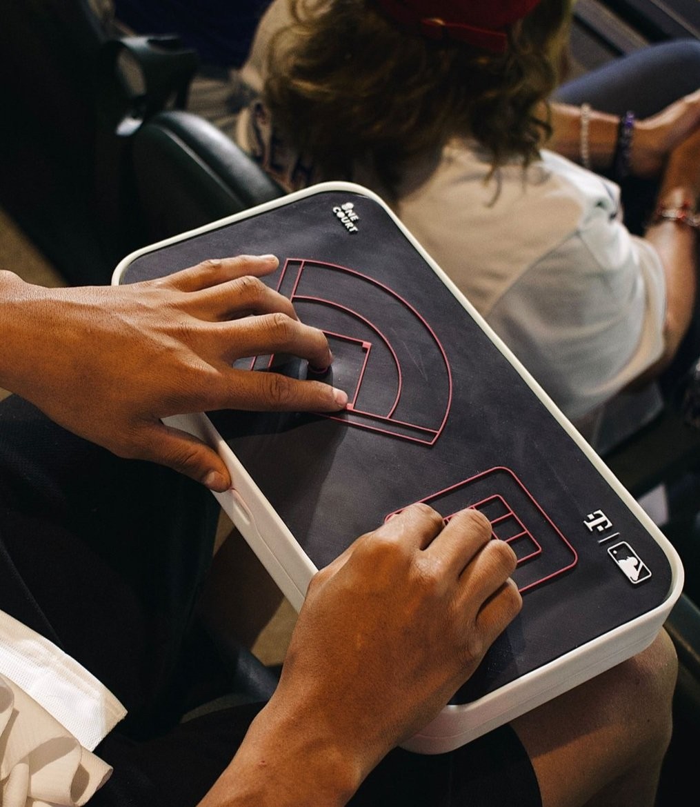 Hands using a haptic OneCourt device