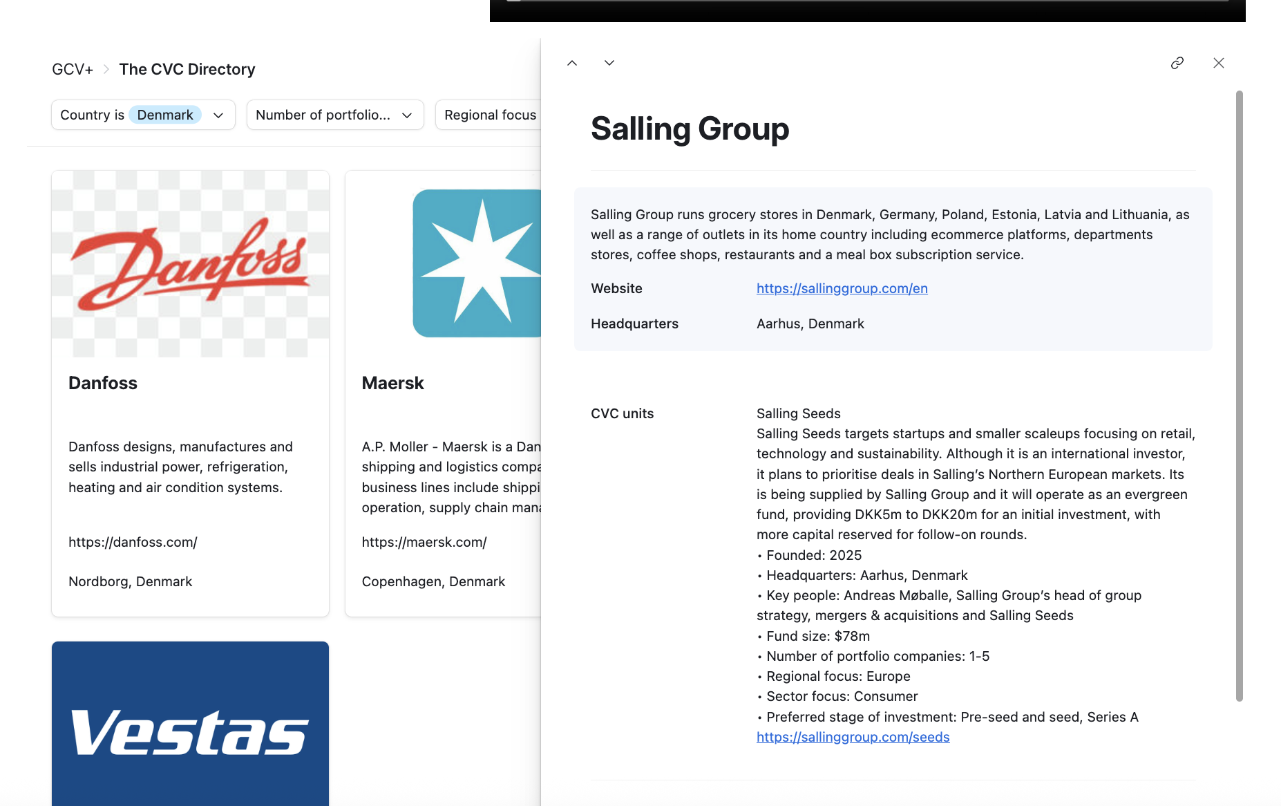 Salling directory entry 2025