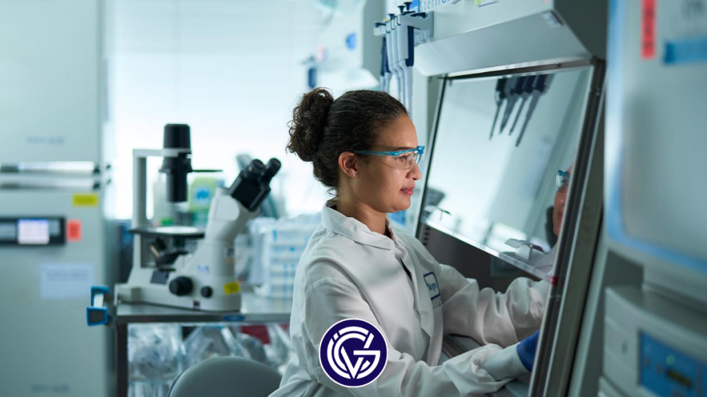 A Biogen scientist in GCV news template