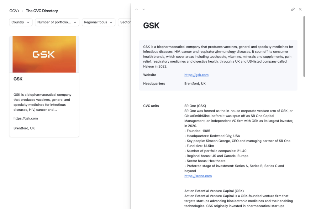 GSK Directory entry