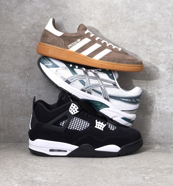 Three sneakers in a pile